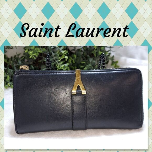 Authentic Saint Laurent Zipper Wallet - Picture 1 of 14
